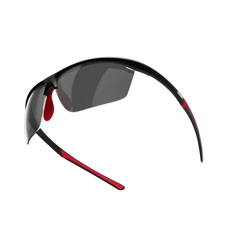SLYCE Sport Daytona Petite Pickleball Sunglasses in Black/Red sporty wrap frame