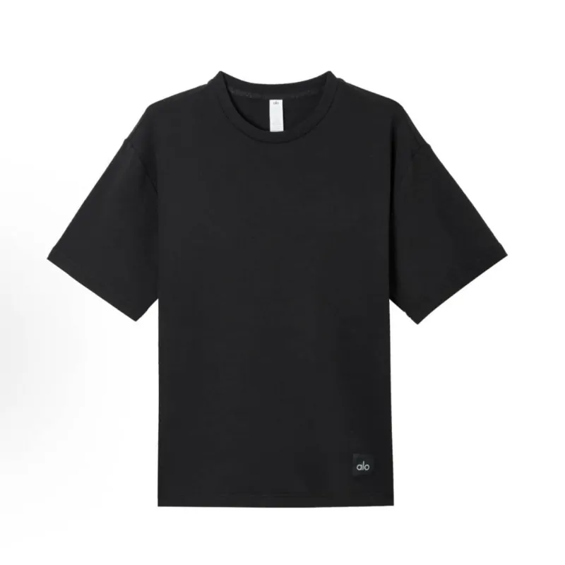 AfewVibe Alo Double Take Crew Neck Short Sleeve TShirt Black