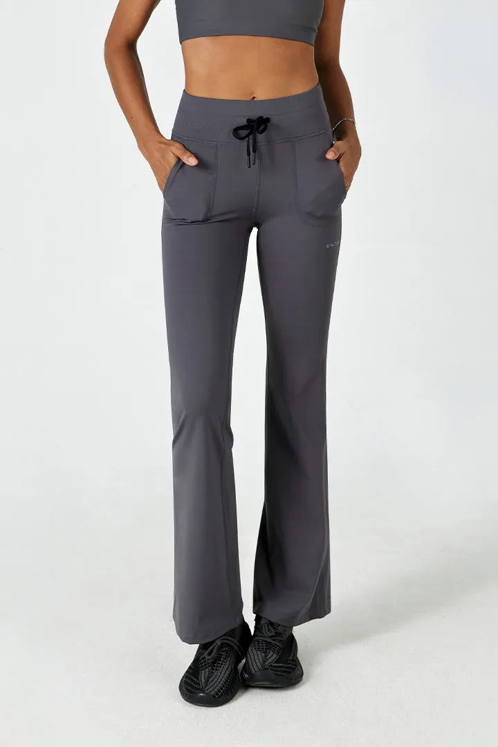 SALTUM HiTense Flared Leggings For Women Casual Pants with high-rise waistband and flared hem