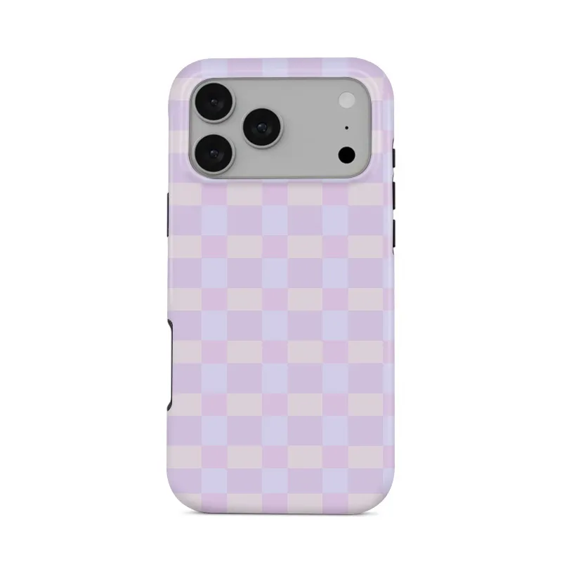 COBAK Case Lilac Check Tough Phone Case with printed design