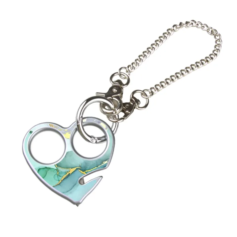 The Stinger Tools Stinger Sweetheart Self-Defense Keychain hanging as car rearview mirror pendant