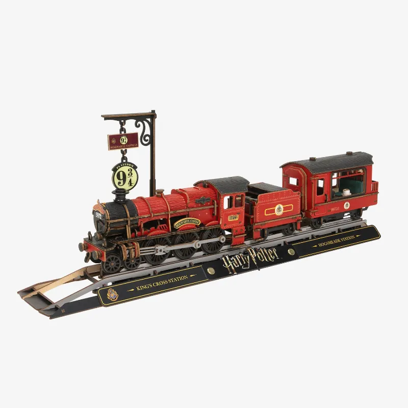 Varvikas 3D Wooden Mechanical Puzzle Kit, Hogwarts Express (1612) steam train model