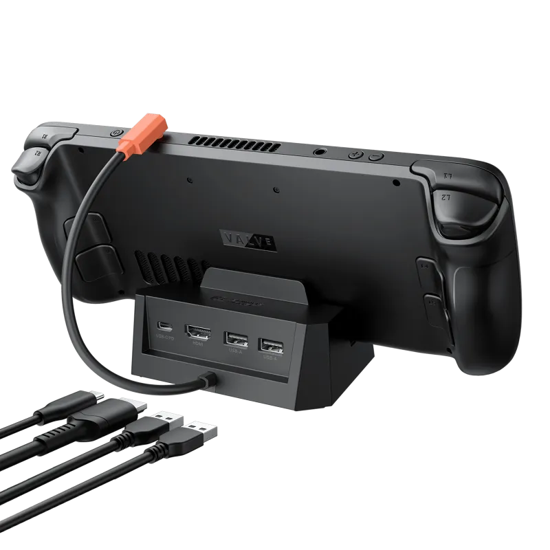 JSAUX 4-in-1 Docking Station with integrated stand for handheld consoles