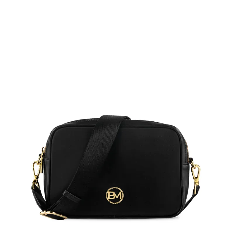 Bond & Mason The Linnea Crossbody Bag showing vegan leather crossbody with gold-tone hardware