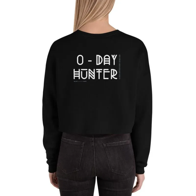 MyHackerTech 0 - Day Hunter - Crop Sweatshirt back print on model