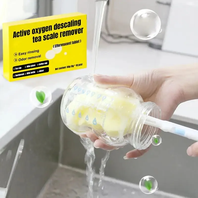 Kicklo Active Oxygen Descaling Stain Remover tablets for coffee machine cleaning