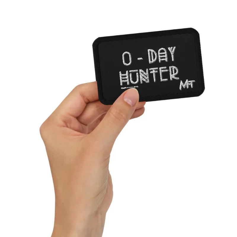 MyHackerTech 0 - Day Hunter - Embroidered patches close-up