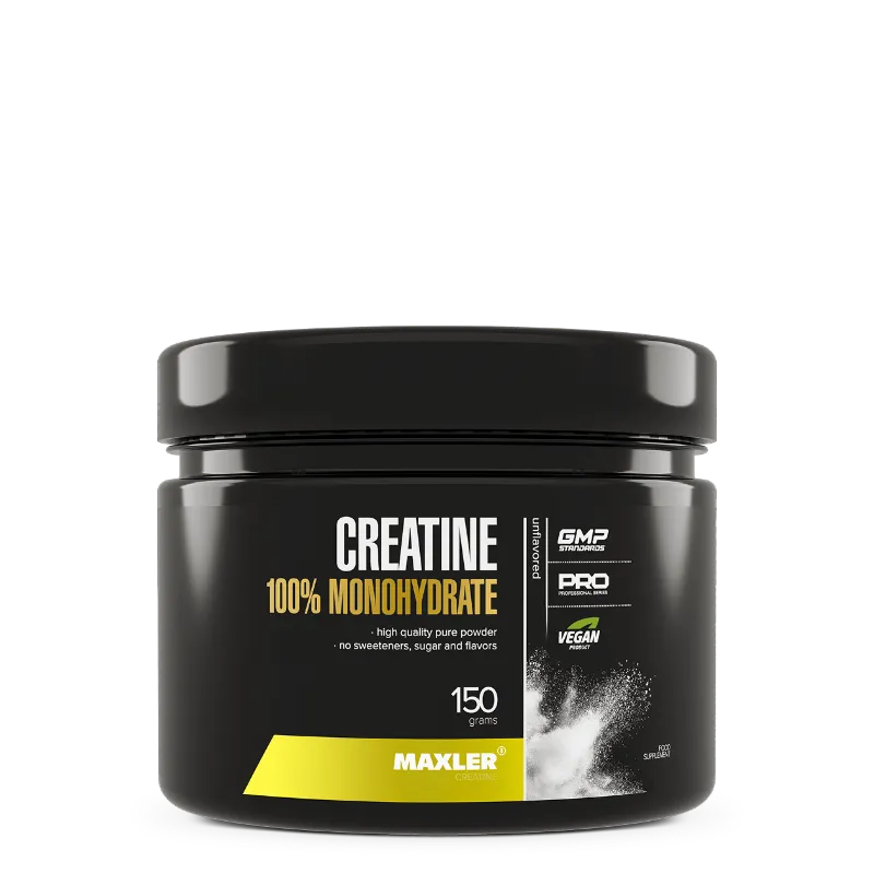MAXLER Creatine 100% Monohydrate powder in container