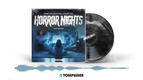 Tonepusher Horror Nights preset pack cover with eerie dark horror artwork