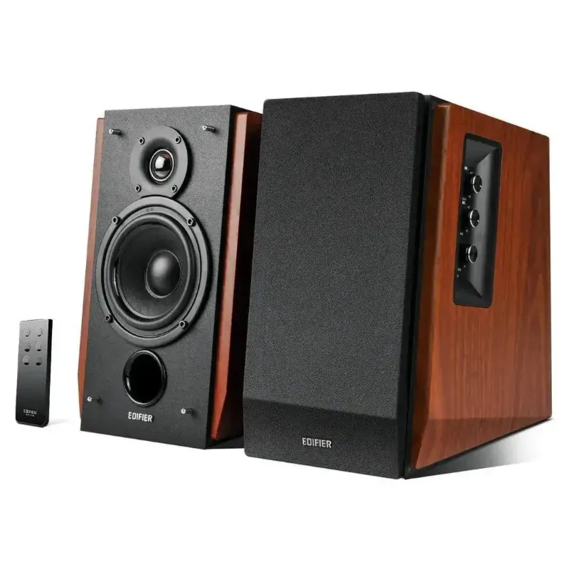 Retrolife Bluetooth 66W Bookshelf Speakers 2.0 Stereo Active Near Field Monitors in black and walnut