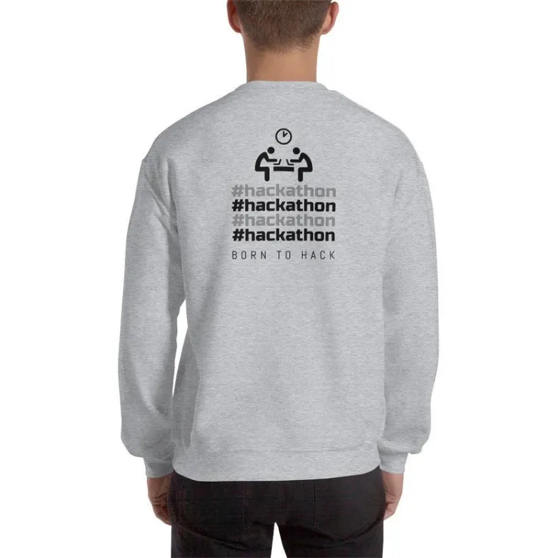 MyHackerTech #hackathon unisex sweatshirt black text