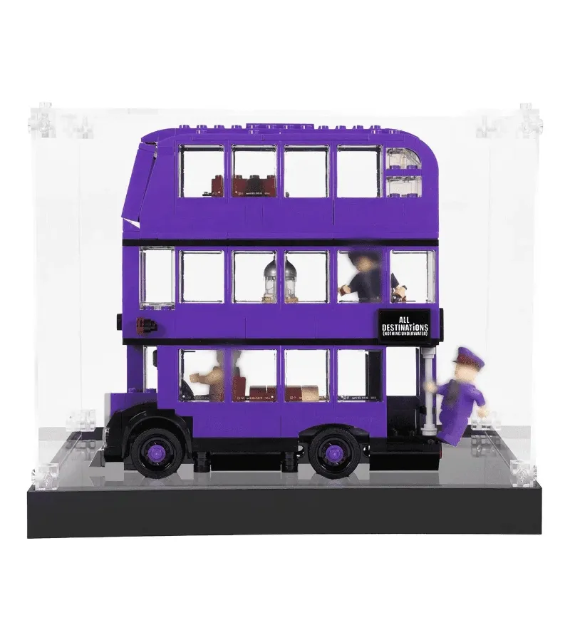 ICUANUTY Display case for LEGO Harry Potter The Knight Bus 75957, acrylic box with black base