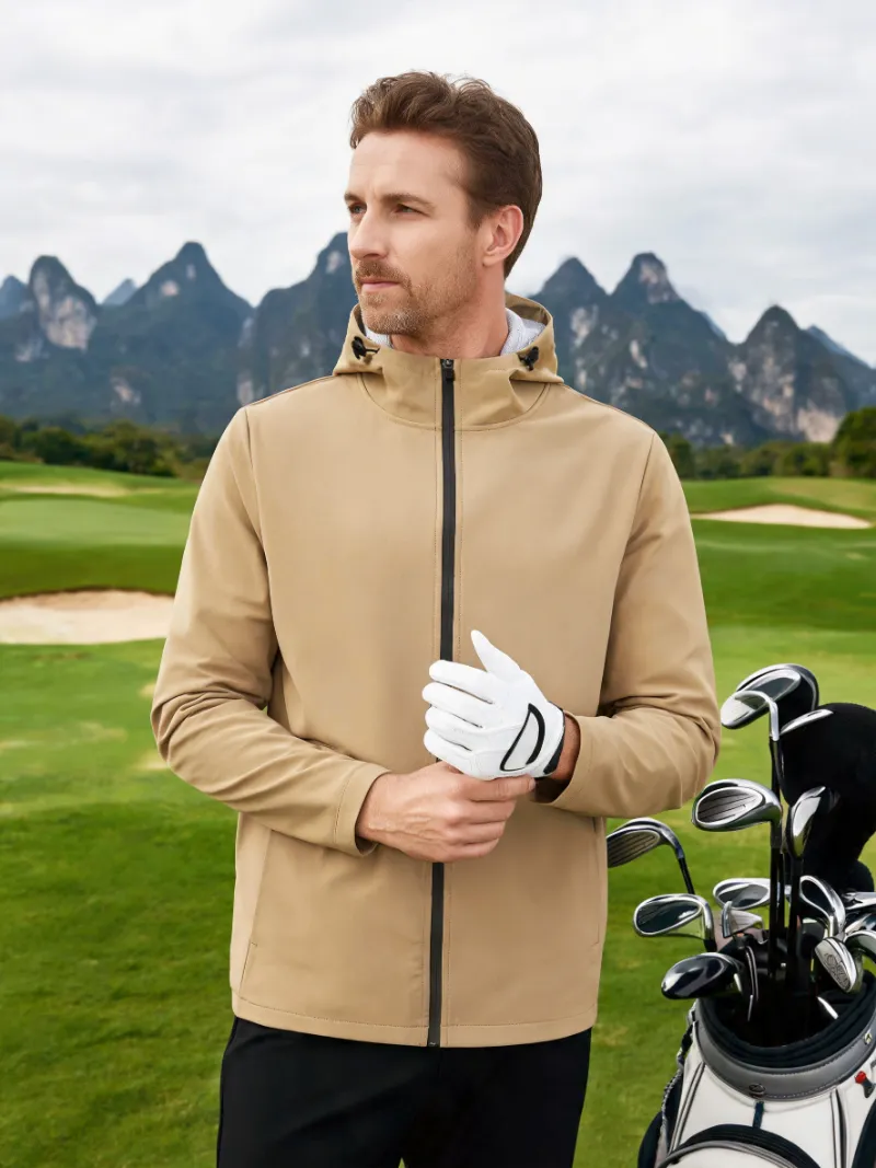 Maelreg Golf Water-Resistant Heat-Tech Softshell Winter Jacket hooded jacket