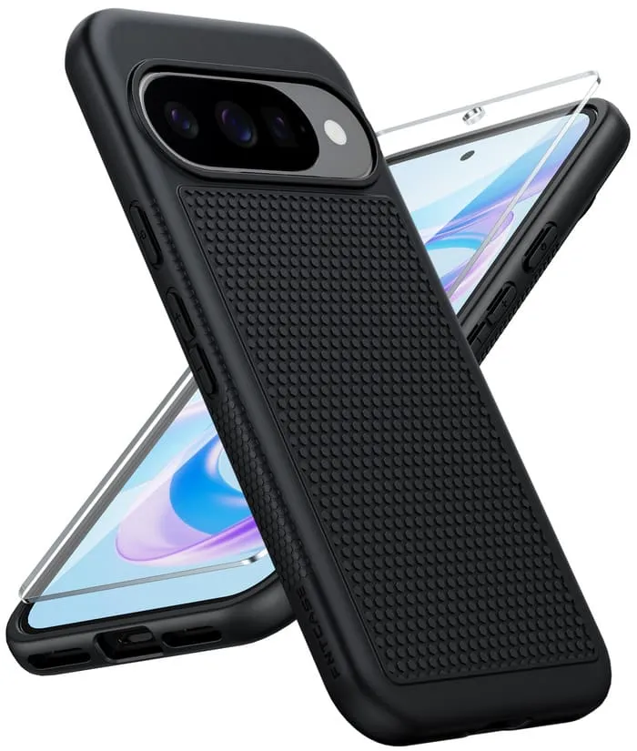 FNTCASE OFFICIAL Google Pixel 10/10 Pro/9/ 9 Pro Dual Layer Shockproof Protective Phone Cover with anti-slip textured back