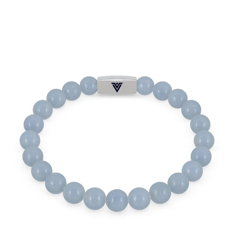 VOLTLIN Angelite Stretch Bracelet - calming crystal bracelet