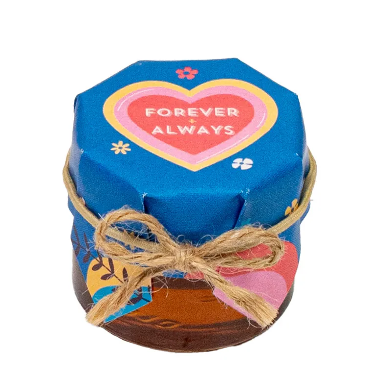HoneySpree Forever Always mini honey jar with commitment-themed design