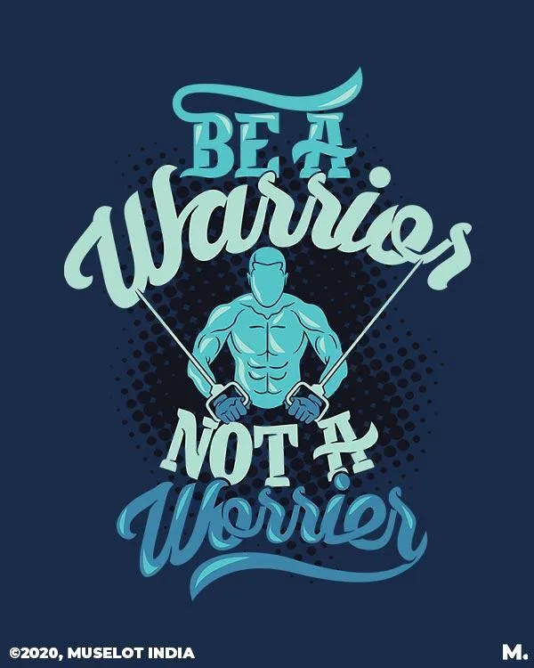 Muselot Be a warrior not a worrier printed hoodie