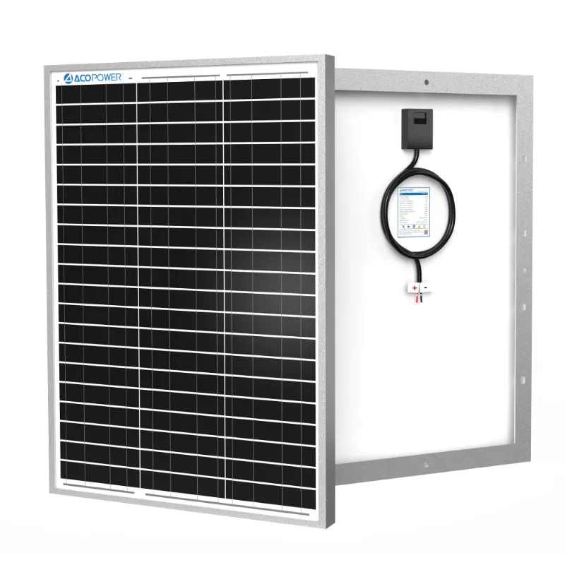 ACOPOWER 30W 24V Monocrystalline Solar Panel with anti-reflective glass and aluminum frame