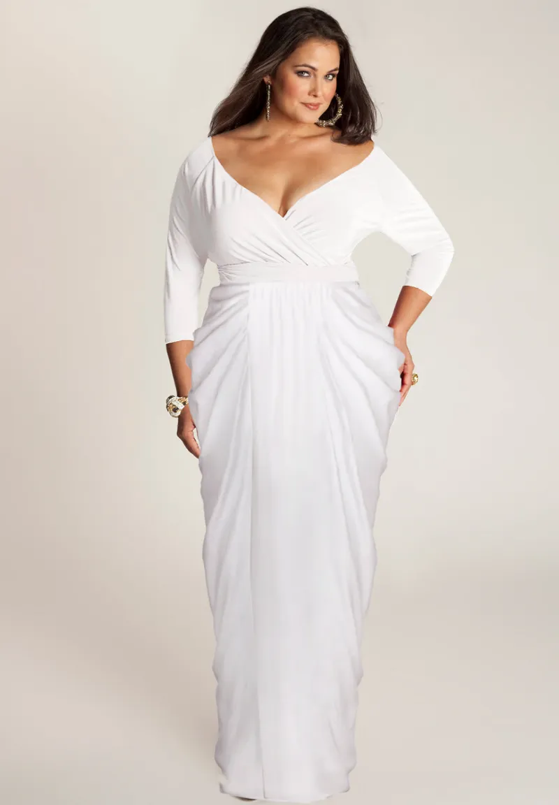 IGIGI Aphrodite Wedding Dress in Soft White (Made To Order) - plus size wedding gown in soft white