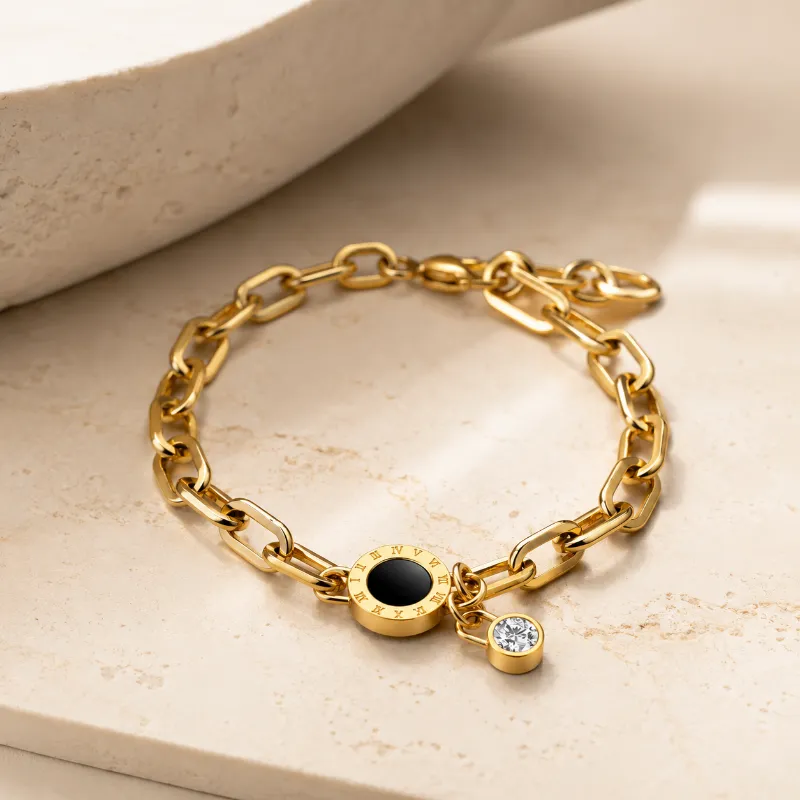 Viva Koutour Cosmetics Roman Charm Bracelet gold-plated with charms