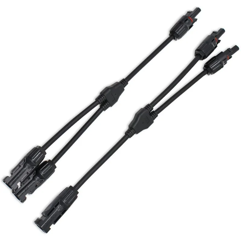 ACOPOWER 1 Pair Solar Panel PV T/Y Connectors with male and female plugs