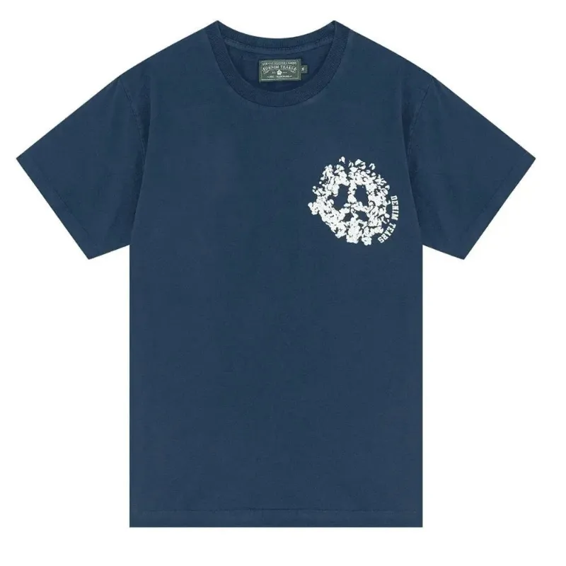 AfewVibe Denim Tears University Tee Navy, navy tee with chest print