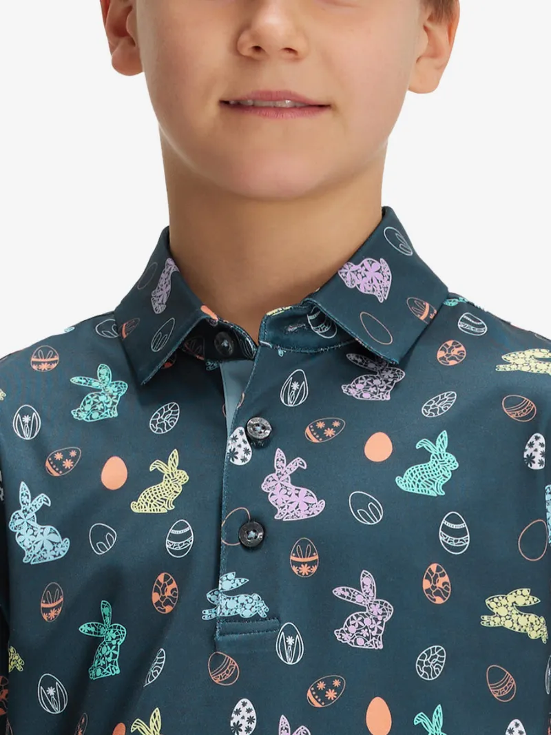 Performance Print Boys Golf Polo