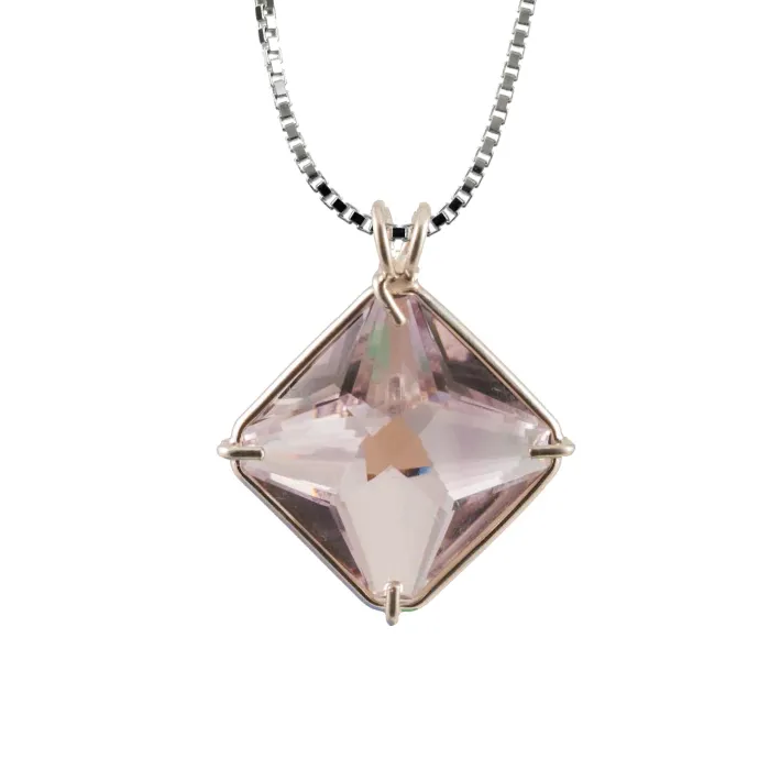 VOLTLIN Amethyst Magician Stone Chain Pendant showing an amethyst pendant in a Magician Stone sterling silver frame