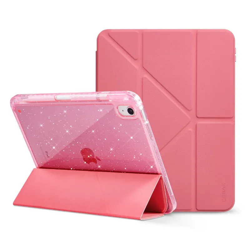COBAK Case iPad 11th Gen Case with Y-Fold Magnetic Stand and glitter back