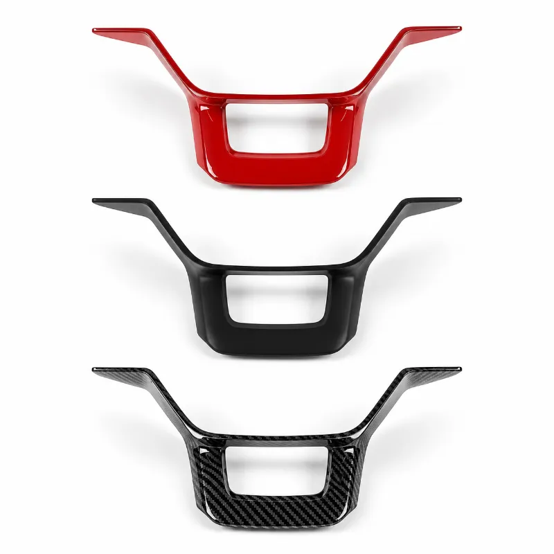Tesstudio ABS U-Shaped Steering Wheel Lower Trim for Rivian R1T and R1S showing three finish options