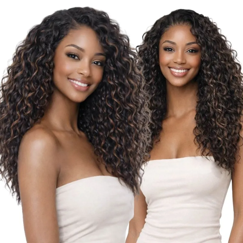 Hairsofly Shop Bobbi Boss Nu Lace Synthetic Lace Wig MBLF271 Aurelia, human hair blend lace front wig on display