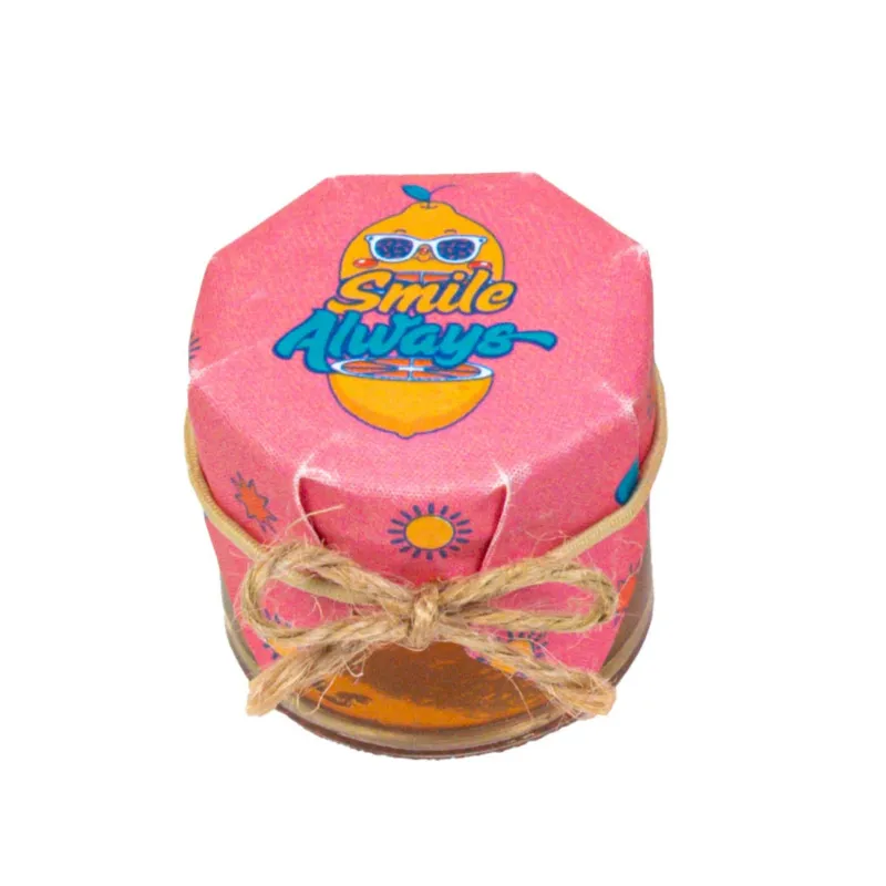HoneySpree Smile Always mini honey jar with positive messaging