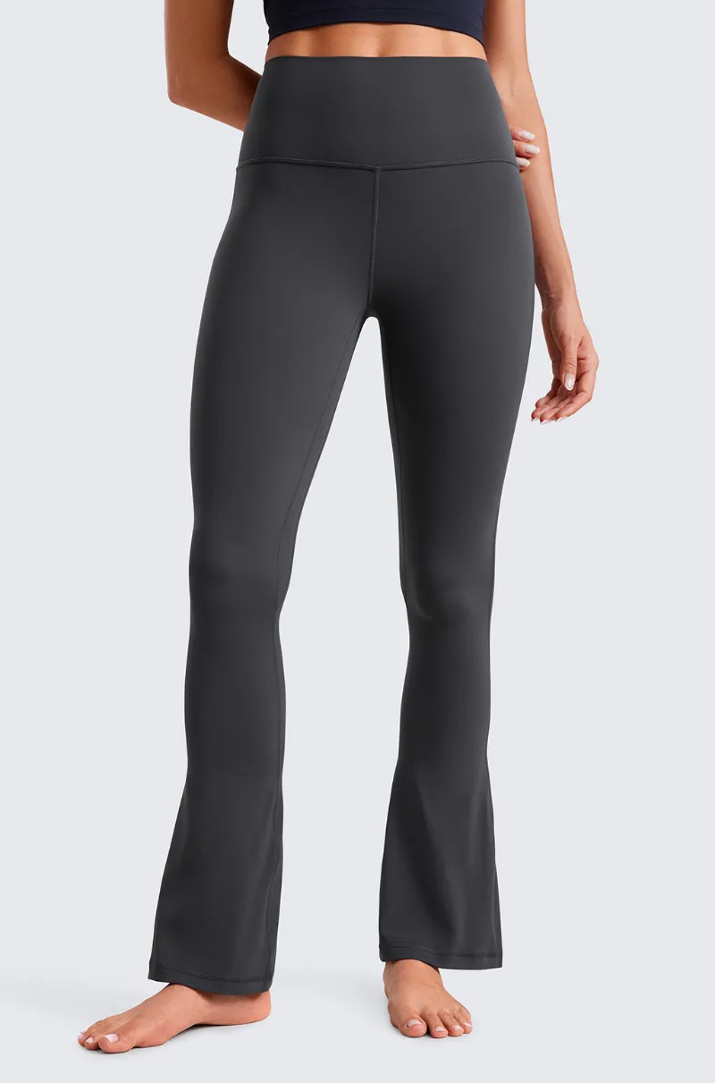 Essenther Global Classic Mini Flared Leggings 30 inch high-rise workout leggings with flared hem