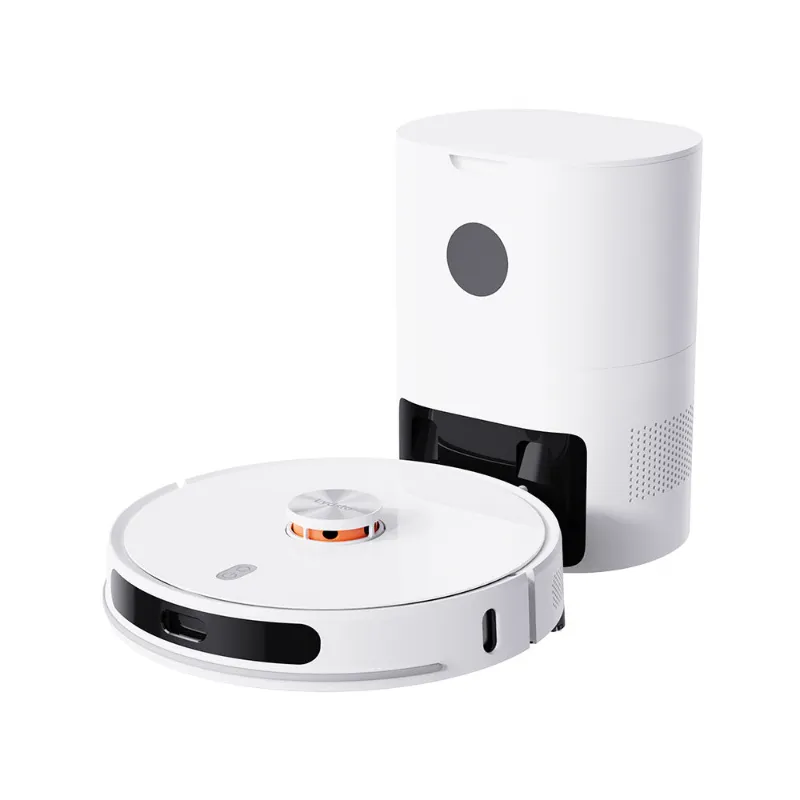 Lydsto L1 3300Pa Robot Vacuum & Mop with auto-empty charging dock on hardwood floor