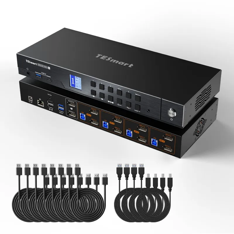 TESmart 4-Port DP1.4 KVM Switches