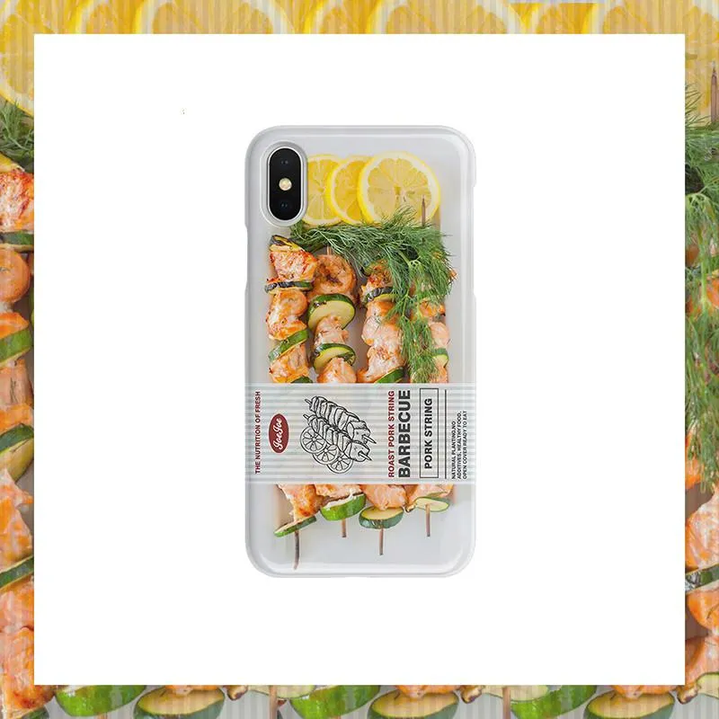 Techypop BBQ Chicken Skewer Silicone Shockproof iPhone Case with playful food design