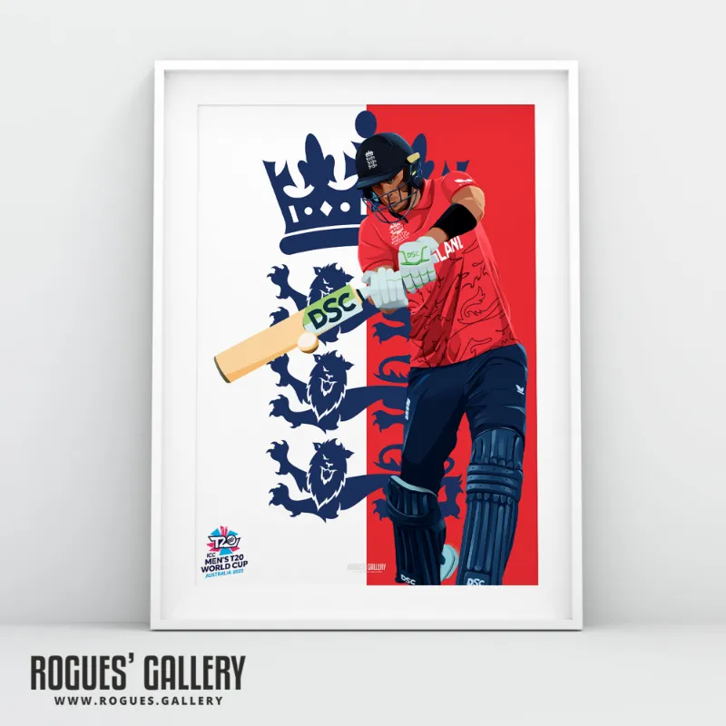 Rogues Gallery Alex Hales England T20 World Champions 2022 art print