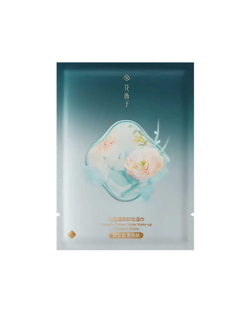 Florasis Floral Dew Care Makeup Remover Wipes 2.0 single wipe packet