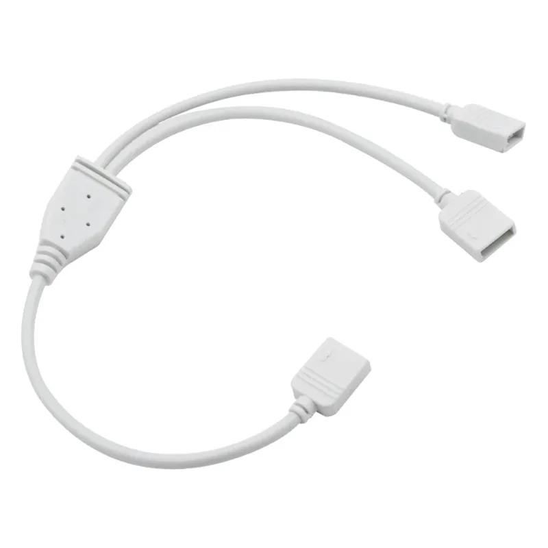 AIBOO 2 Way 4pin Splitter Cord For Low Voltage Cabinet Lights Strips
