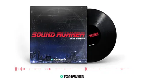 Tonepusher Sound Runner product page showing Blade Runner inspired Serum presets