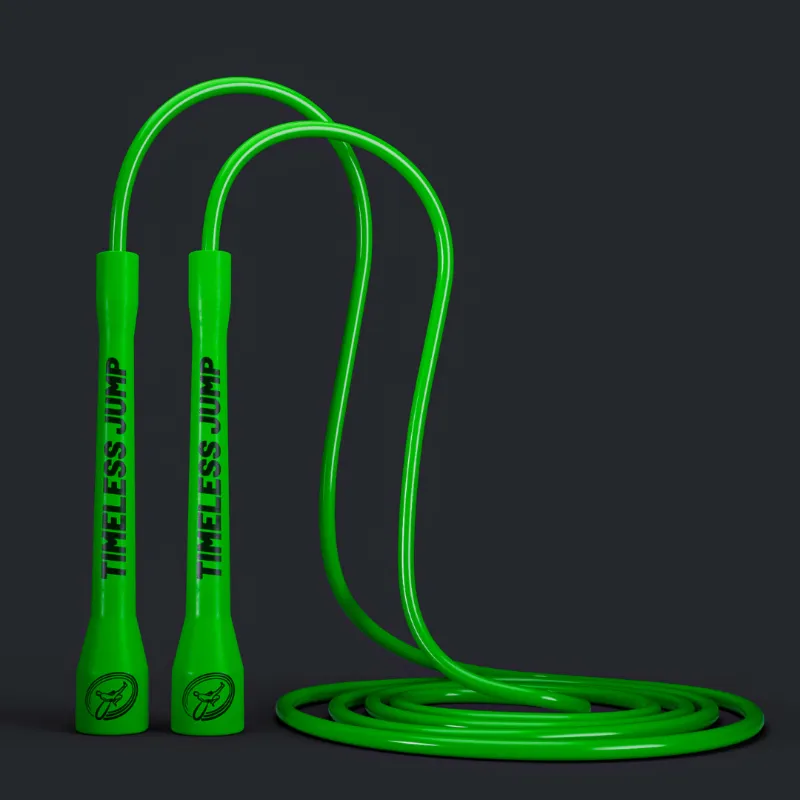 Timeless Jump Rope PVC Neon Green jump rope with ergonomic handles