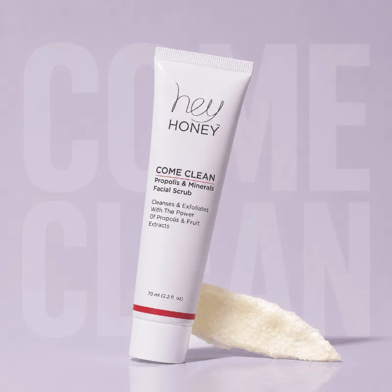 Hey Honey Come Clean Propolis & Minerals Facial Scrub jar
