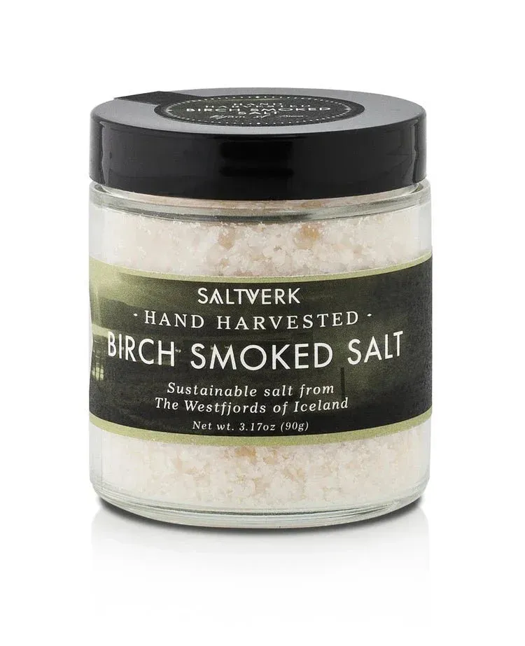 Nammi Birch Smoked Sea Salt from Iceland 125g in paper box