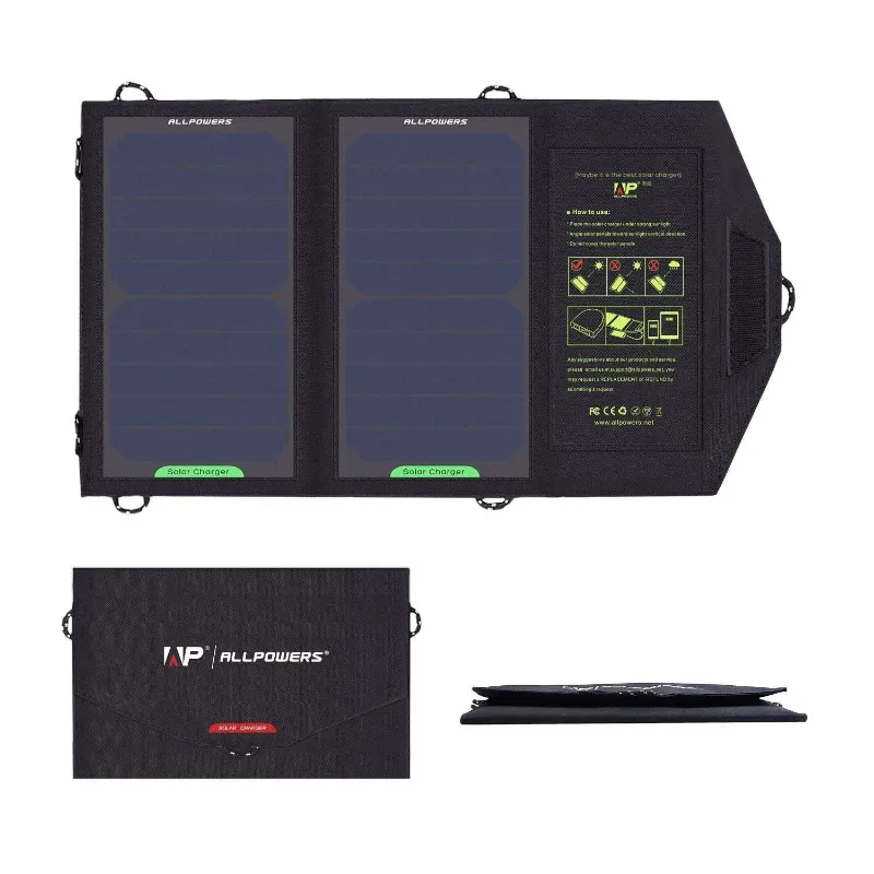 ALLPOWERS ES Cargador solar 5V 10W panel plegable portátil