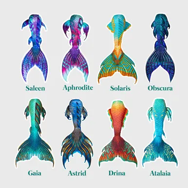 Sereia Guardiã Tail Sticker showing the mermaid tail design on its backing