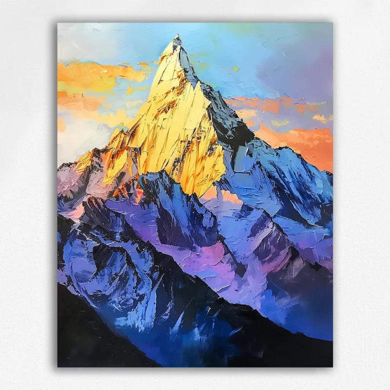 Maikoo Art Jinshan Mountain Original Series #05 Paint by Numbers kit showing mountain landscape