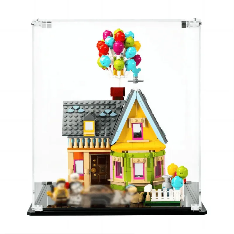 ICUANUTY Display Case for LEGO Disney Up House 43217, tall clear acrylic case with base