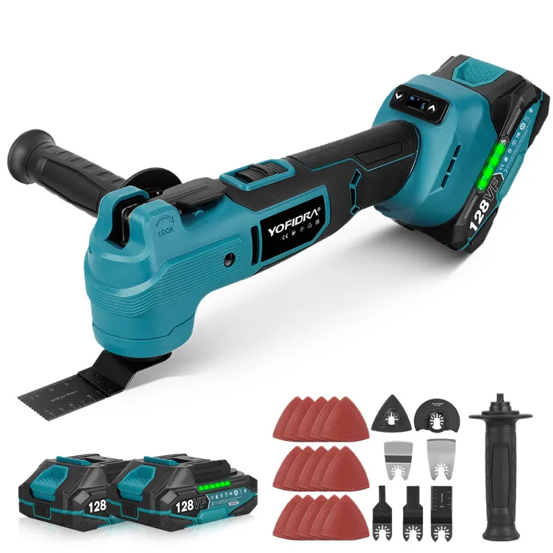 NewBeny Brushless Cordless Oscillating Multi Tool with 360 degree LED ring light