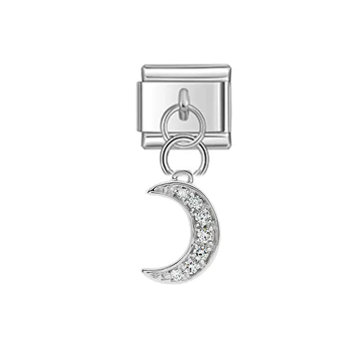 FabuLove Dangle Moon charm with crescent moon silhouette