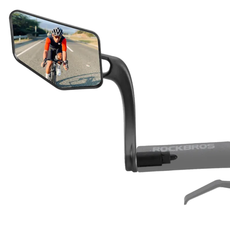 RockBros US Bike Bar End Mirror with convex lens and 360-degree swivel mount